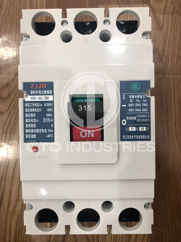 Aptomat MCCB HGM1-400L/3300